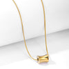 316L Stainless Steel Upscale geometric Jewelry Lovers Love You More Charms Chain Choker Necklace Pendant For Women
