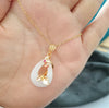 316L Stainless Steel Oval Winding Safe Buckle Ladies Temperament Necklace Crystal Cat Eye Pendant Necklace No Fade
