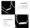 316L Stainless Steel Plated Silver Rhinestone Choker Necklace Women Ladies Niche Personality Hip Hop Punk Jewelry for Women