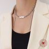 316L Stainless Steel Plated Silver Rhinestone Choker Necklace Women Ladies Niche Personality Hip Hop Punk Jewelry for Women