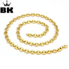 316L Stainless Steel Puffed Mariner Link Chain Choker Necklace Gold Silver Color Men Boys Necklace Jewelry