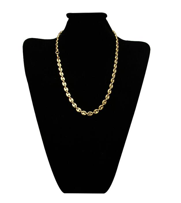 316L Stainless Steel Puffed Mariner Link Chain Choker Necklace Gold Silver Color Men Boys Necklace Jewelry