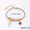 316L Stainless Steel Roman Number Zircon Bracelet For Women Girls Charm Gold Color Beads Bracelets Party FashionJewelry Gifts