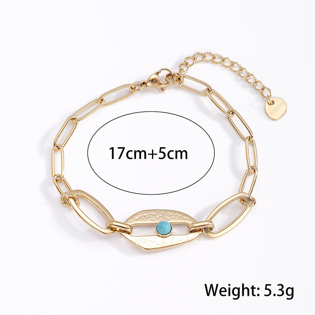 316L Stainless Steel Roman Number Zircon Bracelet For Women Girls Charm Gold Color Beads Bracelets Party FashionJewelry Gifts