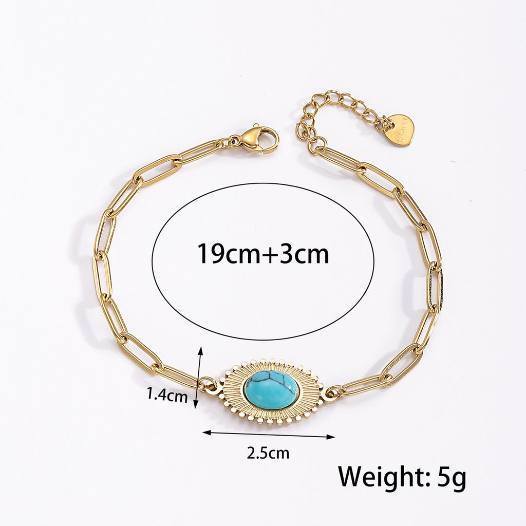 316L Stainless Steel Roman Number Zircon Bracelet For Women Girls Charm Gold Color Beads Bracelets Party FashionJewelry Gifts