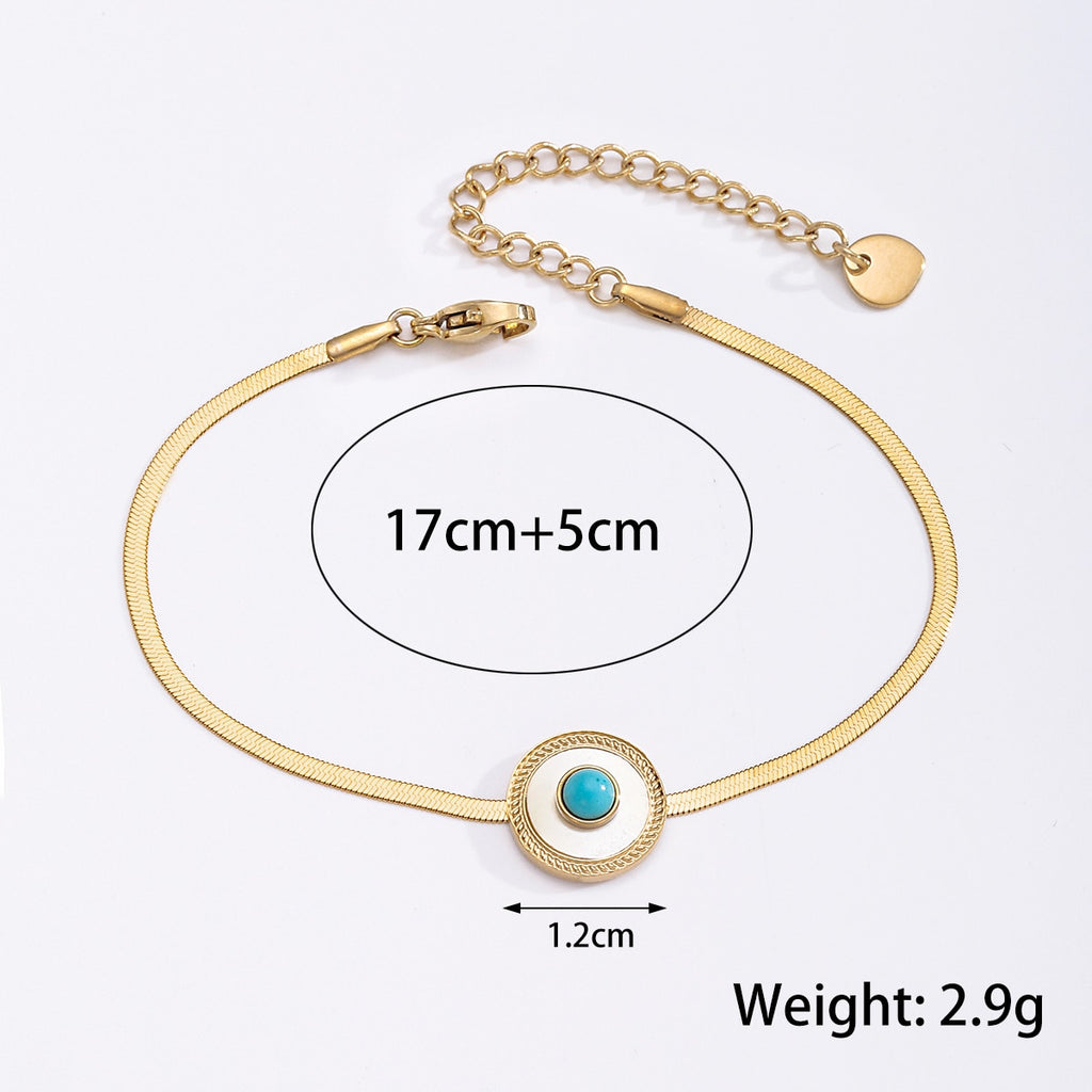 316L Stainless Steel Roman Number Zircon Bracelet For Women Girls Charm Gold Color Beads Bracelets Party FashionJewelry Gifts
