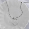 316L Stainless Steel Simple Style Five-pointed Star Round Brand Necklace  Jungfrau Maria Joyeria