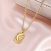 316L Stainless Steel  Stainless Steel Heart Moon Pendant Necklace  Stainless Steel Heart Moon Pendant Necklace For Women naszyj