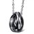 316L Stainless Steel Three-ring Couple Pendant Couple Titanium Steel Necklace Not Fade