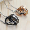 316L Stainless Steel Three-ring Couple Pendant Couple Titanium Steel Necklace Not Fade