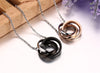 316L Stainless Steel Three-ring Couple Pendant Couple Titanium Steel Necklace Not Fade