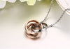 316L Stainless Steel Three-ring Couple Pendant Couple Titanium Steel Necklace Not Fade
