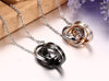 316L Stainless Steel Three-ring Couple Pendant Couple Titanium Steel Necklace Not Fade