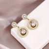 316L Stainless Steel  White Zircon Drop Round Earrings For Women  Ear Jewelry Birthday Gifts Серьги  Girls