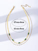 316l Stainless Steel Green Stone Crystal Hip-Hop Multilayer Pendant Chain Necklace For Women Wedding Party Accessorie