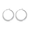 33mm Big Circle Round Hoop Earring For Women 925 Stamp Silver Color Unusual Earrings 2022 Trend Christmas Christmas Jewelry