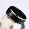 36L Stainles Steel AG Masonic Pattern Ring Men's Ring Metal Religious Amulet Ring Accessories Party Jewelry Size7-12