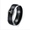 36L Stainles Steel AG Masonic Pattern Ring Men's Ring Metal Religious Amulet Ring Accessories Party Jewelry Size7-12