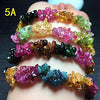 3A-5A Natural Tourmaline Bracelet Femme Rubellite Beads Bracelet Women Bohemian Natural Stone Crystal Bracelet Pierre Naturelle