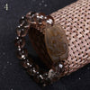 3A Healing Reiki Agate Brown Crystal Quartz Bracelets Women Bracelet Engagement Jewelry Transparent Beads Chain Buddha Geometric