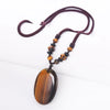 3A Natural Agate Necklace Different Mixed Color Amber opal Healing Crystal Tiger Eye Charms Pendant Heart Good Quality Necklace