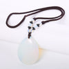 3A Natural Agate Necklace Different Mixed Color Amber opal Healing Crystal Tiger Eye Charms Pendant Heart Good Quality Necklace