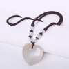 3A Natural Agate Necklace Different Mixed Color Amber opal Healing Crystal Tiger Eye Charms Pendant Heart Good Quality Necklace