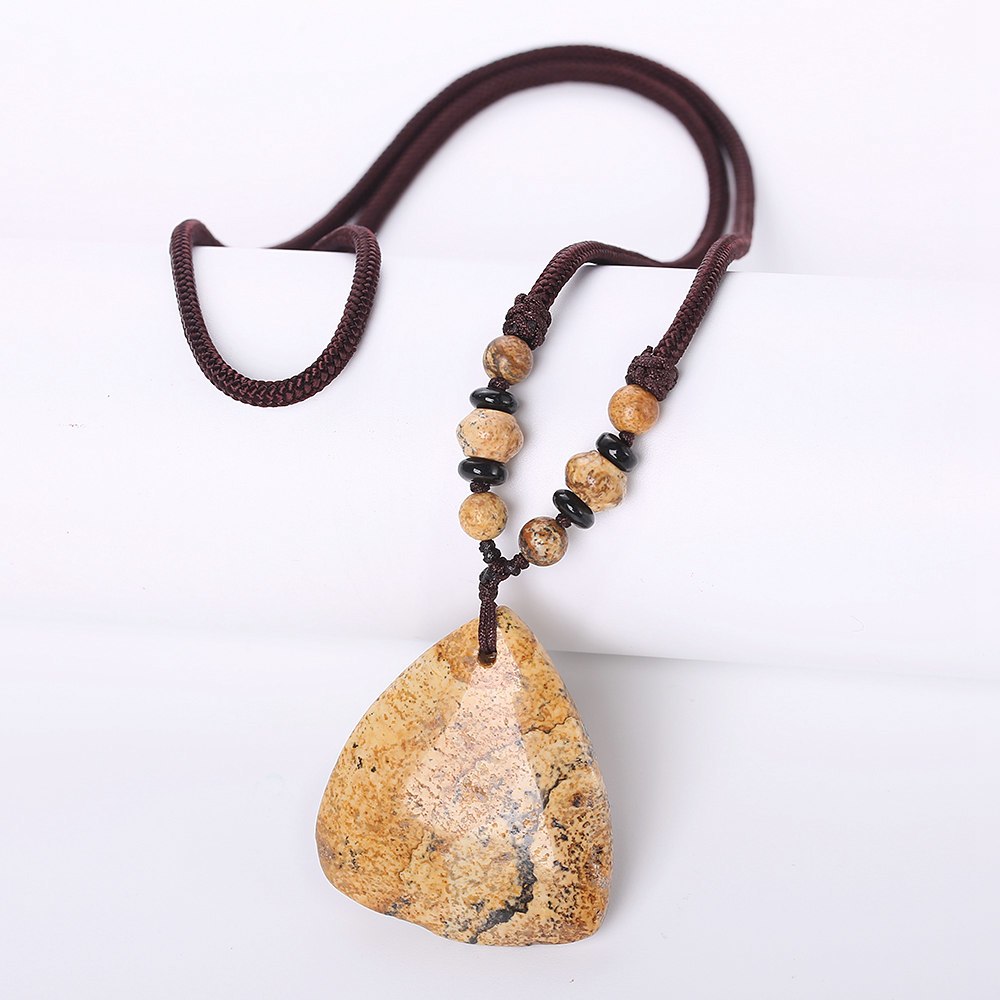 3A Natural Agate Necklace Different Mixed Color Amber opal Healing Crystal Tiger Eye Charms Pendant Heart Good Quality Necklace