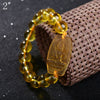 3A Topaz Crystal yellow Buddha Beads Bangles & Bracelets Handmade Jewelry Ethnic Bracelet Reiki for Women Men Carving guard 2020