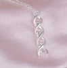3D DNA Double Helix Chemistry Necklace YPQ0518 gift for friend gold or Silver beautiful Science Themed jewelry