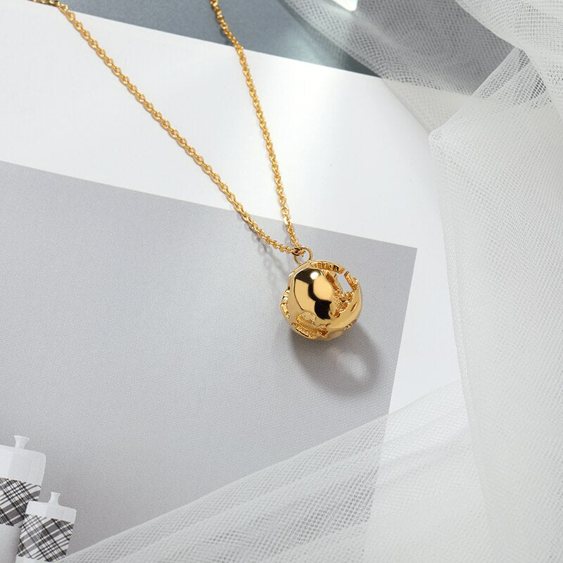 3D Earth Necklace For Women Men Stainless Steel World Planet Pendnets Necklaces Gold  Color Jewelry Journey Map Choker BFF