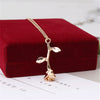 3D Rose Pendant Charm Necklace Final Rose Flower Beauty And Beast Jewelry Women Girls Party Gift
