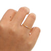 3MM bezel round cz 5mm three cz bar charm simple chain band 925 sterling silver ring size 6 7 8