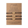 3PCS/Set Couple Bracelet for Women Stainless Steel Sun Moon Star Bracelets Braided Rope Charm Lucky Wedding Jewerly pulseras