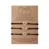 3PCS/Set Couple Bracelet for Women Stainless Steel Sun Moon Star Bracelets Braided Rope Charm Lucky Wedding Jewerly pulseras