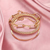 3PCS/Set  Thick Chain Link Bracelets Bangles For Women Vintage Snake Chain Gold Silver Color Bracelets Set Punk Jewelry