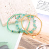 3PS Natural Gem Stone Beads Bracelet Irregular Crystal Stretch Chip beads Nuggets Bracelets Bangles Quartz Wristband For Women