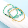 3PS Natural Gem Stone Beads Bracelet Irregular Crystal Stretch Chip beads Nuggets Bracelets Bangles Quartz Wristband For Women