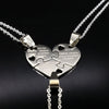 3Pcs Friends Pendant Necklaces Silver Color Choker Neckless Stainless Steel Friendship Necklace Women Girls Jewelry N413S01
