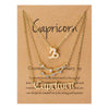 3Pcs/Set Friends Necklaces Cardboard Star Zodiac Sign Pendant 12 Constellation Charm Scorpio Necklace Jewelry Gifts
