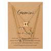 3Pcs/Set Friends Necklaces Cardboard Star Zodiac Sign Pendant 12 Constellation Charm Scorpio Necklace Jewelry Gifts