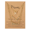 3Pcs/Set Friends Necklaces Cardboard Star Zodiac Sign Pendant 12 Constellation Charm Scorpio Necklace Jewelry Gifts