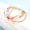 3Pcs/Set Bohemian Beaded Multi-layer Bracelet For Women Vintage Gold Coin Pendant Tassel Bracelet Vacation Jewelry Gift