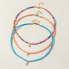 3Pcs/Set Outer Banks Colorful Beads Pendant Necklaces For Women Vintage Flower Star Necklace Boho Chain Choker Jewelry