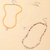 3Pcs/Set Outer Banks Colorful Beads Pendant Necklaces For Women Vintage Flower Star Necklace Boho Chain Choker Jewelry