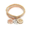 3Pcs/set Crystal Round shape Bracelets Tree of Life Silvery Gold Mix Color Beads Bracelet For Women 2022 Adjustable Jewelry