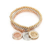 3Pcs/set Crystal Round shape Bracelets Tree of Life Silvery Gold Mix Color Beads Bracelet For Women 2022 Adjustable Jewelry