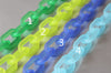 3feet Blue Green Matte  Acrylic Chunky Chain, Translucent Open Plastic Necklace Chain,Open Link,Size 28mmx17mm