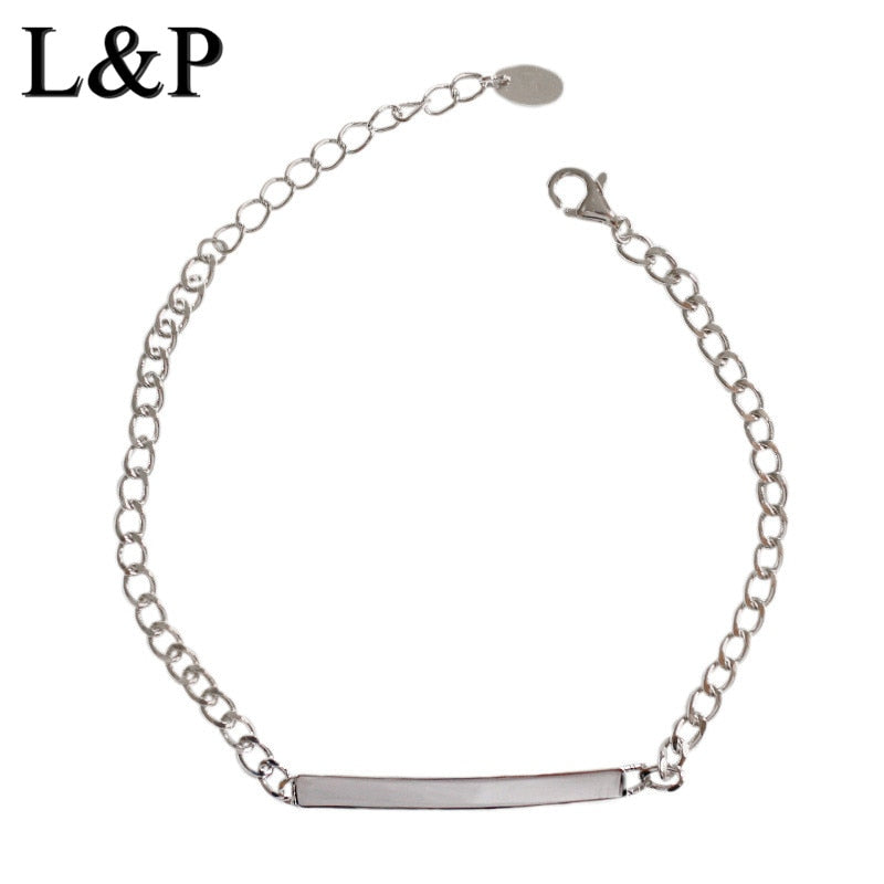 3mm 19cm 925 Sterling Silver Bracelet For Women Geometric Smooth Fashion Bracelets Fine Jewelry Wholesale