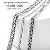 3mm 6mm Wide Stainless Steel Chain Cuban Link Chains Chokers Necklace For Mens Jewelry Silver Plated Solid Metal  Jewelry